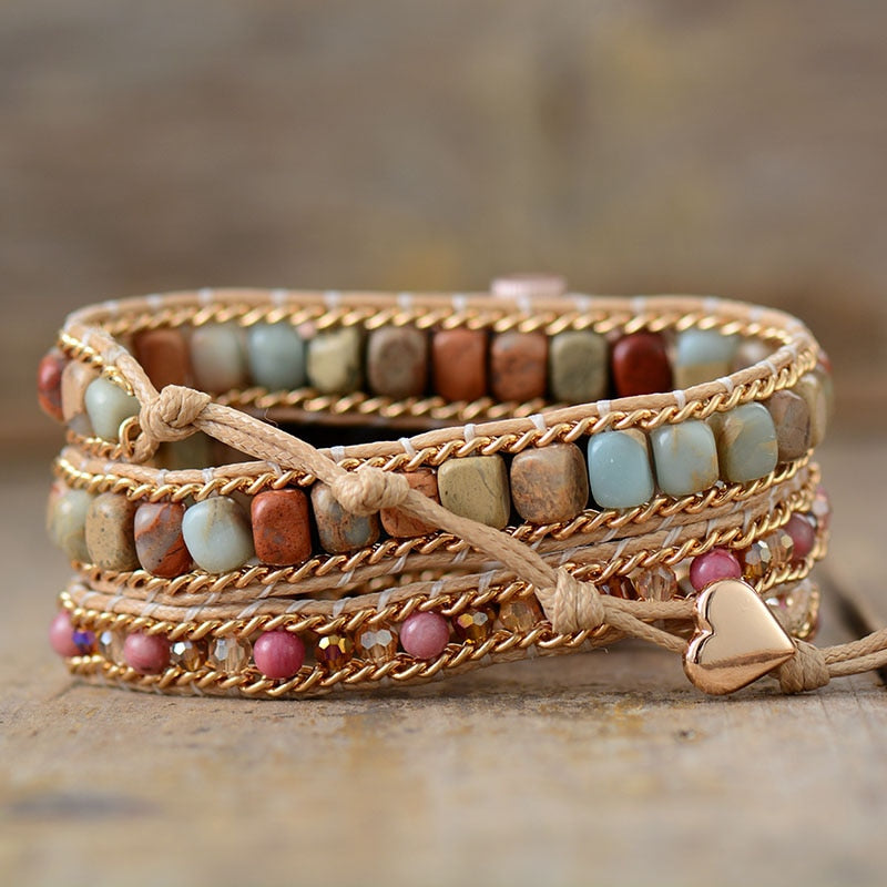 Rhodonite & Jasper Style & Relaxation Apple Watch Band