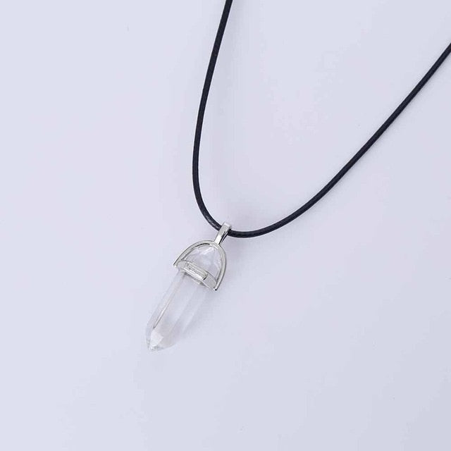 Clear Quartz Hexagon Natural Stone Pendant
