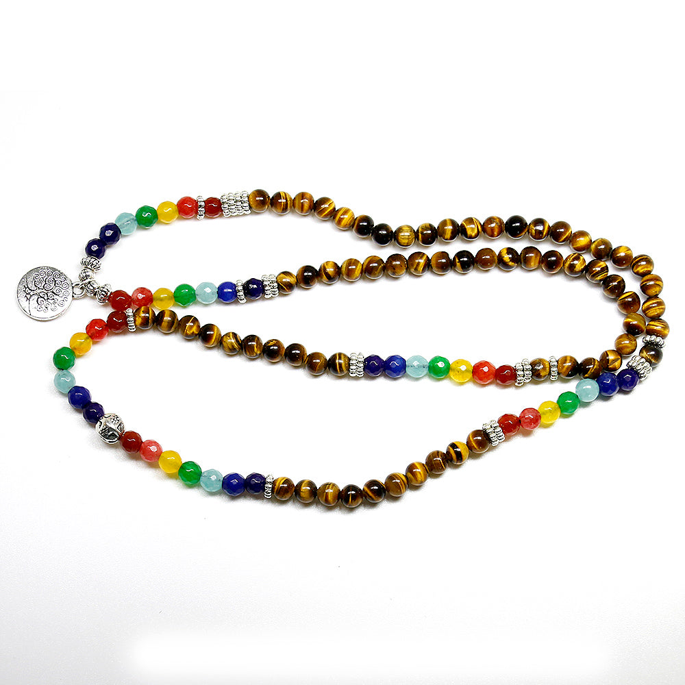 Tibetan Silver Layered Chakra Bracelet