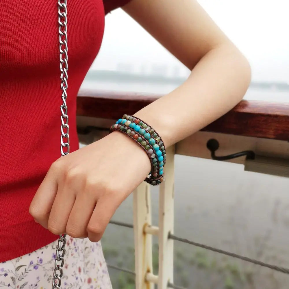 Bohemian Imperial Jasper Positivity Bracelet