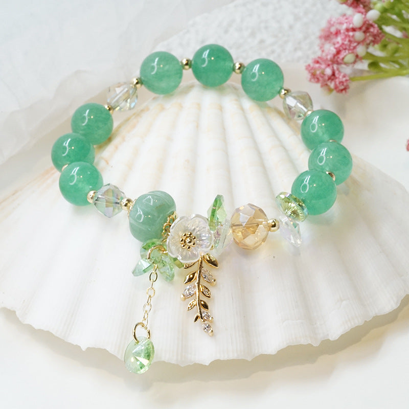 Green Jade Bloom Of Luck & Wealth Bracelet