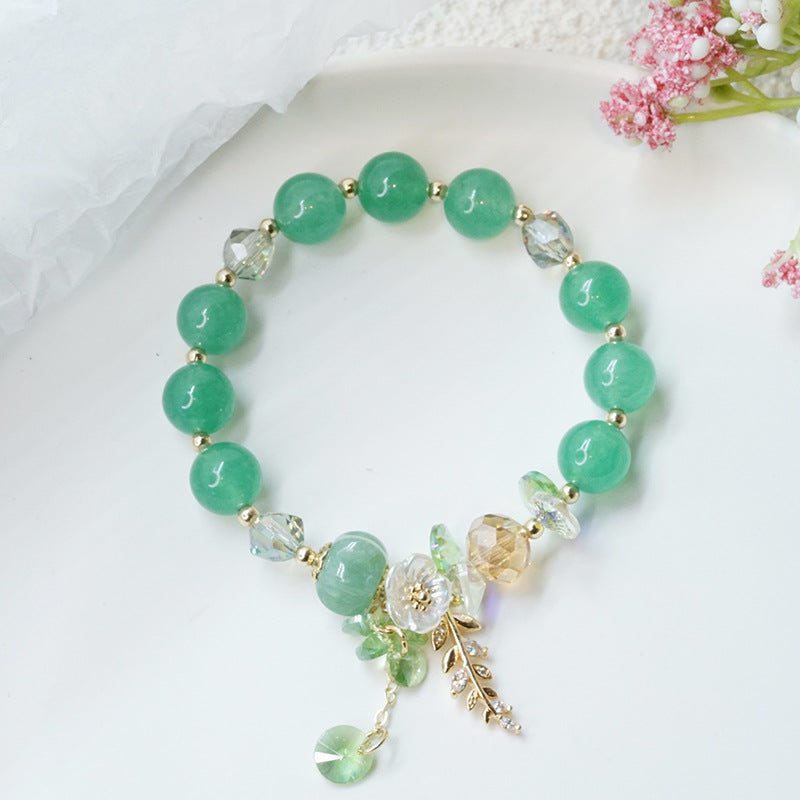Green Jade Bloom Of Luck & Wealth Bracelet