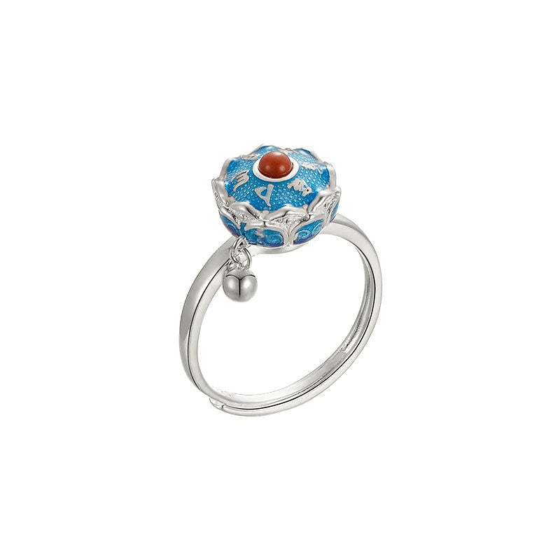 Anxiety Relief Carnelian Adjustable Fidget Ring