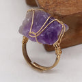 Amethyst Calm Energy Adjustable Ring -