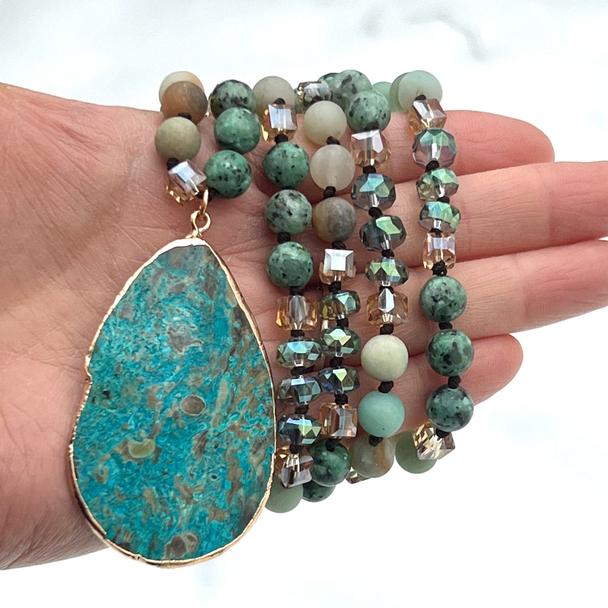Glamorous Ocean Jasper Strength & Detox Necklace