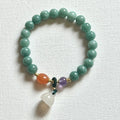 Natural Jade Potential Fulfillment Bracelet - With Dream Bell Charm
