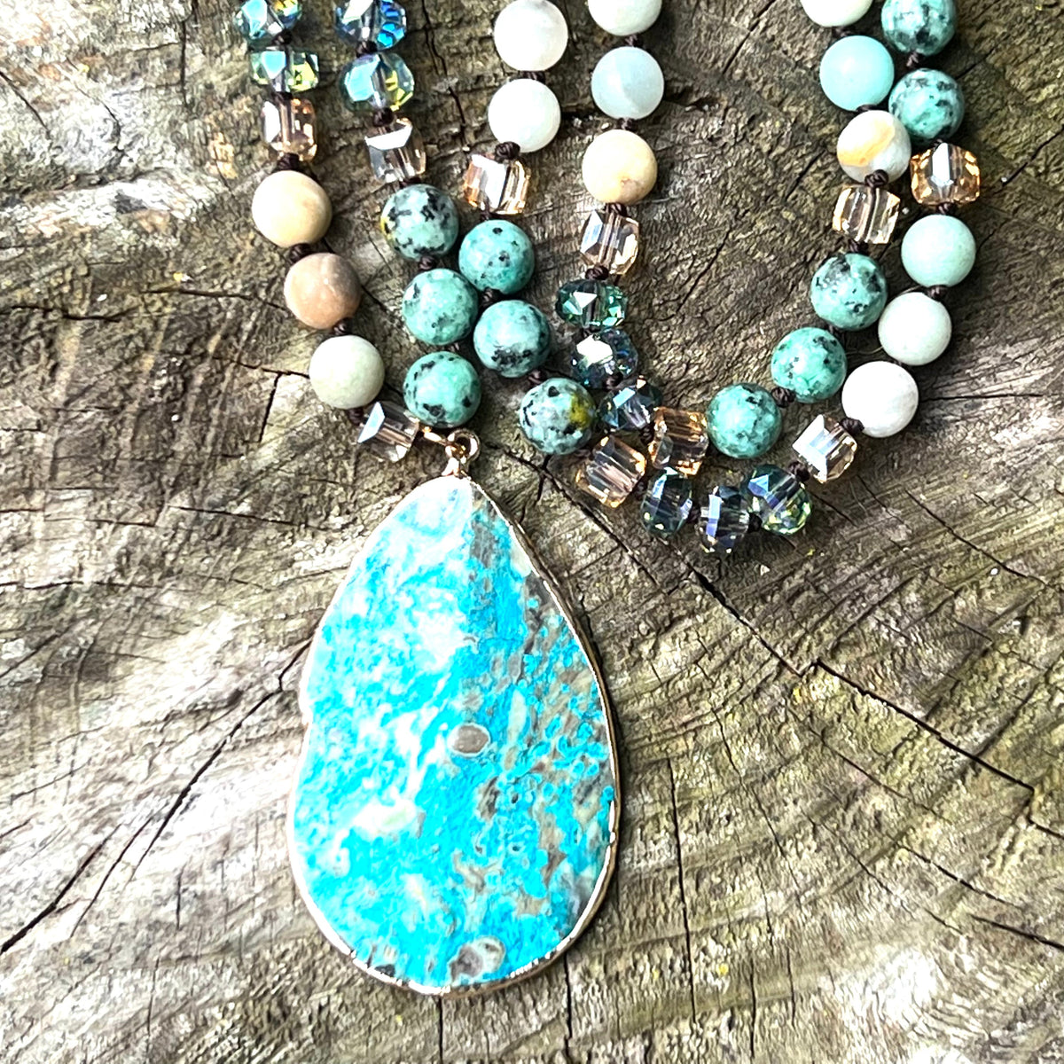 Glamorous Ocean Jasper Strength & Detox Necklace